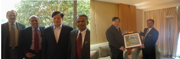 Bangladesh Minister of Transport and Shanghai Port Chairman Xu Shilong hold a meeting
